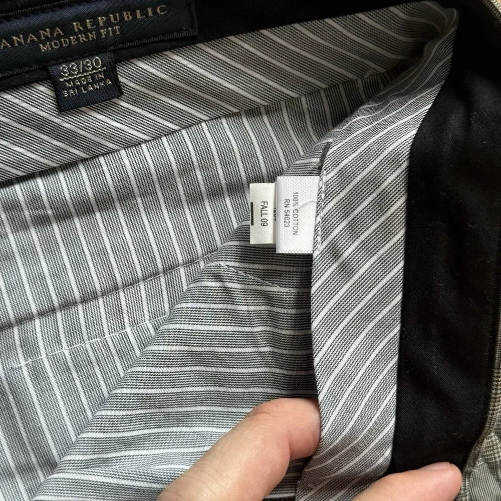 Banana Republic Dress Pants Mens 33X30 Brown 100% Cotton Modern Fit Office Event